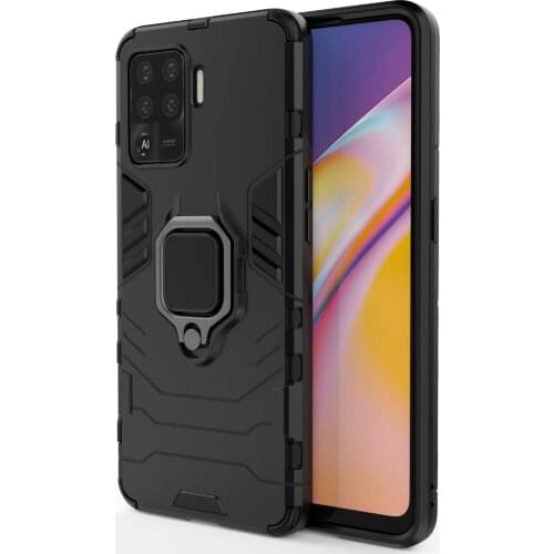 For Oppo A94 Case 6.43 inch Shockproof TPU Bumper Ring Holder Stand Armor Phone cover
