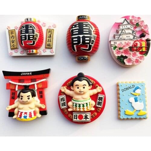 QIQIPP Tokyo, Japan Creative Travel Commemorative Gift Lucky Lucky Handmade Painted Crafts Magnetic Fridge Magnet