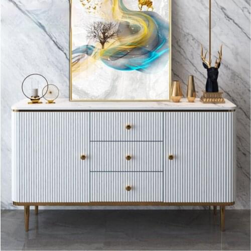 Light luxury rock plate sideboard marble modern minimalist living room door-to-door restaurant cabinet