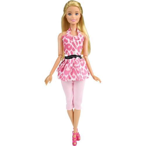 Pink Sling Print Top+Pink Slacks Minimalist Style Doll Clothes Accessories for 12 Inch Doll Clothes Homemade Dress Girl Toy Gift