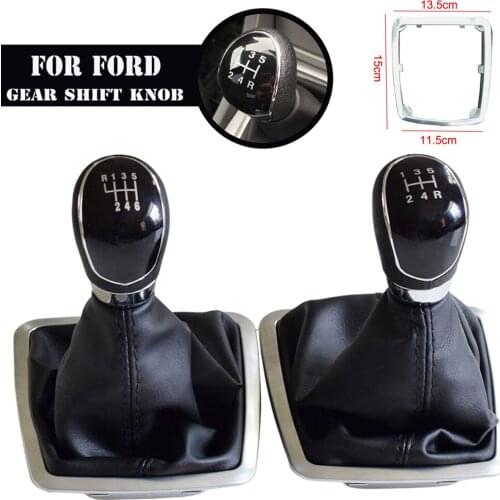 Gear Shift Knob With Dustproof Cover Drive Head Stick Shifter Handle For Ford Focus 2 MK2 FL 2006-2011