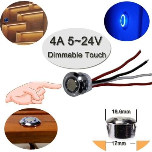 Touch Switch Capacitive Module 5V-24V 4A LED Dimming Control Lamps Active Components Short Distance Scan Sweep Hand Sensor