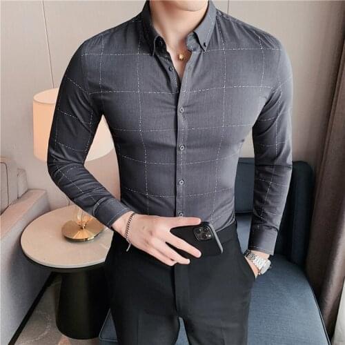 Мужские клечатые рубашки SHANBAO China At AliExpress