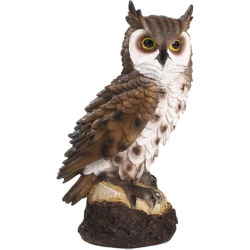 Owl Statue Decor Garden Decoration Figurine Ornament Pastoral Decorations Crafts Bird Model Resin Animal