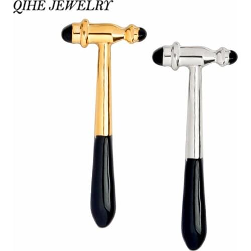 QIHE JEWELRY Reflex Hammer Pin Brooch Health Care Relaxation Medical Jewelry Doctor Nurse Medical School Graduation gift