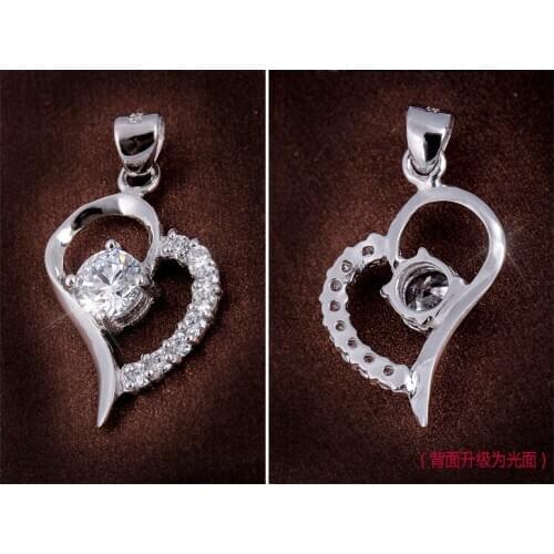 S925 Sterling Silver Womens Neclace With Charming Trendy Heart Pendant Necklace For Fashion Female Gifts Wholesale