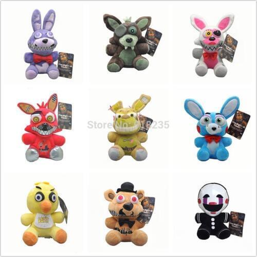 10/Lot 7" Phantom Nightmare Foxy Fy Foxy Bonnie Mangle Marionette Springtrap Bunn Chica Plush Toys