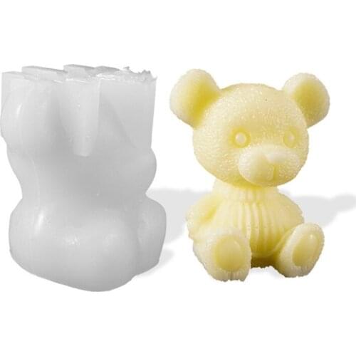 3D Animals Ice Ball Epoxy Resin Mold Bear Dog Ice Cube Silicone Mould DIY Crafts Ornaments Casting Tool