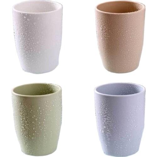 4-Pcs 350ml Nordic Style Bathroom Water Cups Couple Toothbrush Cups Cups Household Toiletries