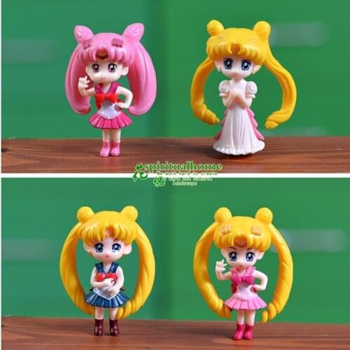 4pcs Micro-landscape Pendant Long Hair Beautiful Woman Month Hare Cartoon Baby Cake Pendant Key Chain Pendant Home Decor