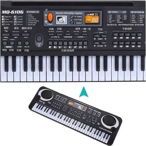 61 Keys Electronic Music Keyboard Electric Organ With Microphone Children Musical Instrument Early Educational Tool For Kids Hot