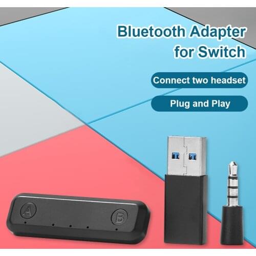 Bluetooth 5.0 Adapter for PC Wireless Audio Transmitter with USB C to A Converter for Nintend Switch Games Accessories
