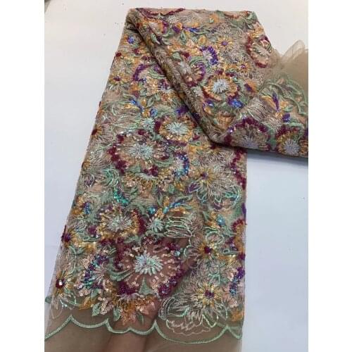 African Lace Fabric 2021 High Quality Lace Nigeria Tulle Lace Fabric Bridal French Mesh Lace Fabric Sewing Clothes XX4584