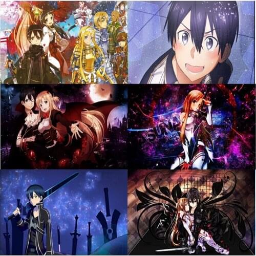 Full Diamond Embroidery Sword Art Online Diamond Painting Diamond Inlaid Diamond Mosaic DIY Room Decoration