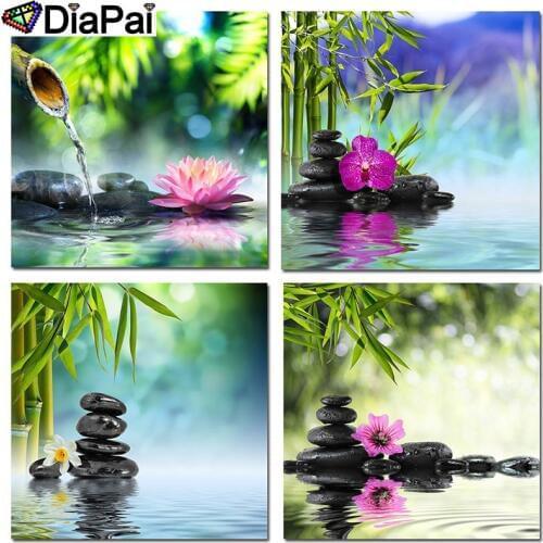 DIAPAI 5D DIY Diamond Painting Full Square/Round Drill "Flower stone" 3D Embroidery Cross Stitch 5D Decor Gift
