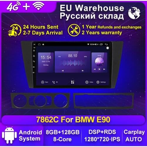 6G 128G Carplay Auto WIFI Android 11 For BMW E90 E91 E92 E93 3 Series Car Radio Multimedia Video Player Navigation GPS 2 din dvd