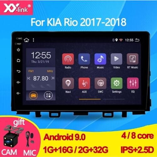 9 inch touch screen Android 9.0 Car multimedia dvd player for KIA RIO 2017 2018 car radio GPS navigation audio stereo no 2 din