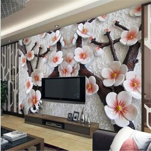 Beibehang Large stereoscopic living room TV backdrop of carvings personalized wallpaper 3d wallpaper living room wall paper