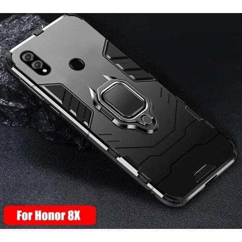 For Huawei Honor 8X Case Armor PC Cover Finger Ring Holder Phone Case For Huawei Honor 8X Max 8 X Cover Shockproof Bumper Funda