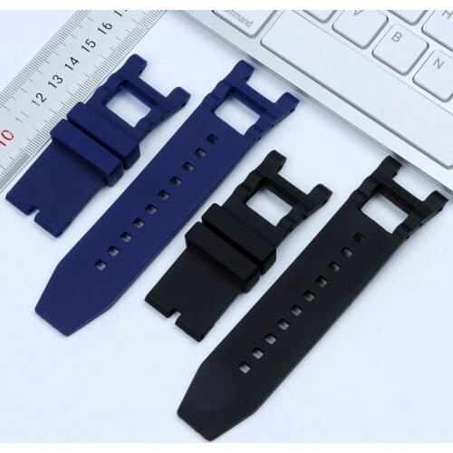 28mm Black Waterproof Rubber Replacement Watchband for Subaqua Watch Band For Invicta strap 6043 Noma III Noma 3 - 18520 19828
