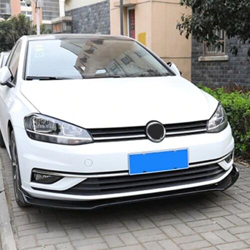 For Golf Mk7 - 7.5 2012 - 2019 Model Years Front Bumper Lip Splitter Diffuser Gloss Black Product Surface 3 pieces Abs Plastic