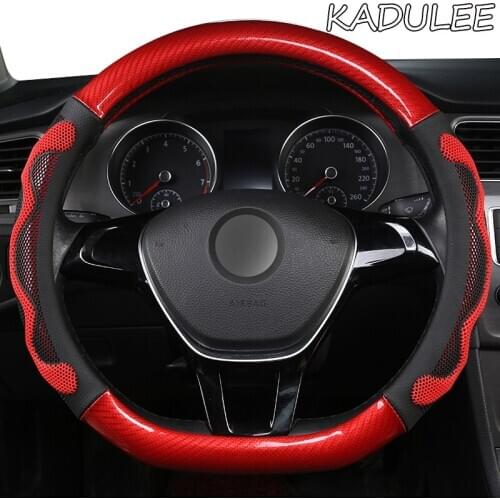 KADULEE Microfiber Leather Car Steering Wheel Cover For Subaru Forester Impreza Outback Legacy XV WRX STI BRZ Impreza Ascent