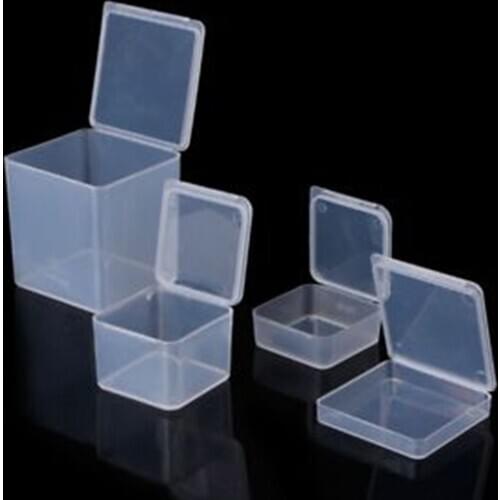 4 Size Small Square Clear Plastic Storage Box Storage Box For Jewelry Diamond Embroidery Craft Bead Pill Home Storage Supply
