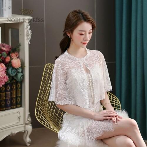 Lace wedding Shawl bolero jackets for Bridal Party Coat Wrap DYB066