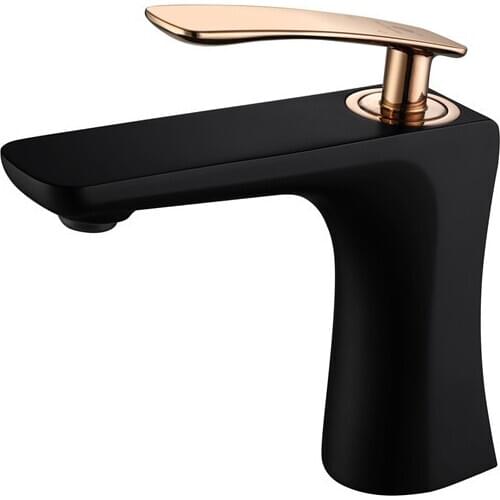 Good quality all Brass bathroom sink faucet single hole single handle basin mixer faucet cold hot water copper bathroom faucet