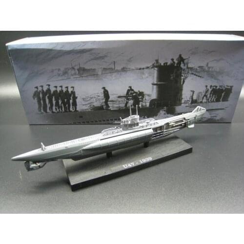 Diecast Alloy 1:350 Scale 1939 WWII U-boat U-47 German Submarine Model Adult Collectible Gift Static Simulation Souvenir Display