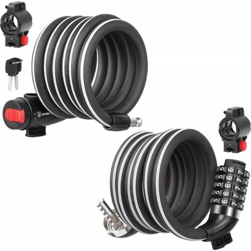 Mini Helmet Lock Anti-theft 4 Digit Password Bicycle Locks for Scooter Motorcycle Portable MTB Road Bike Cable Lock