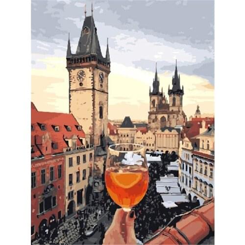 Scenery Landscape DIY 11CT Embroidery Cross Stitch Kits Craft Needlework Set Printed Canvas Cotton Thread Home Sell