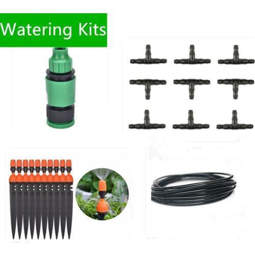 25m Misting Sprinkler Dripper Set Diy Micro Drip Irrigation Plant Self Watering Garden Water Irrigation Kits Garden Lawn Bb01