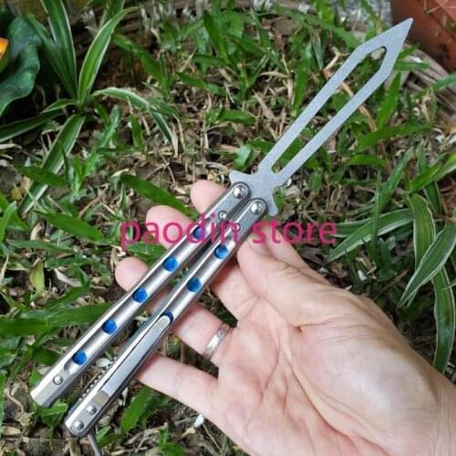 Theone BM51 BM 51 V6 Butterfly Trainer Knife Titanium Handle D2 Tool Steel Blade Jilt Knife Hunting Knifes Folding Pocket Knives