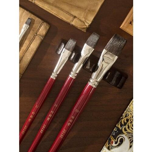 Squirrel Hair Flat Watercolor Paint Brush Art Painting Brushes for Professional Watercolor Gouache Acrylic Drawing ZYTANG 2018F