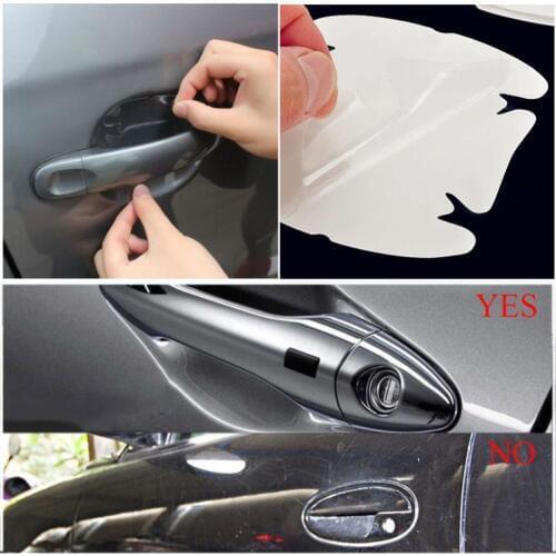 4Pcs Clear Universal Auto Car Door Handle Anti-Scratch Protective transparent Film Cover Car Exterior Accessories Boutique