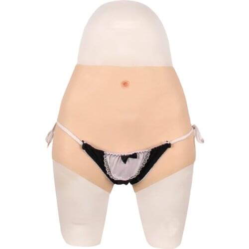 91CM Silicone Realistic Vagina Panty Shemale Crossdresser Pussy Pants Transgender Artificial Sex Fake Underwear Enhancer Hip 2G