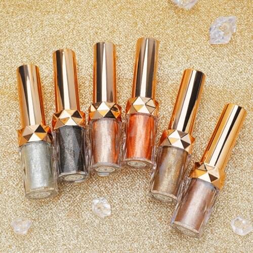 Shinning Black Diamond Glow Liquid Eyeshadow 3ml Sparkling Eyeshadow Nude Metal Shimmer Glow Glitter Single Liquid Eyeshadow