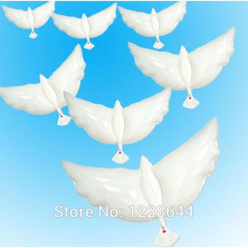 Wedding dove balloons Party supplies party favors White color Good quality 105*48cm 20pcs/lot wholesale free shipping