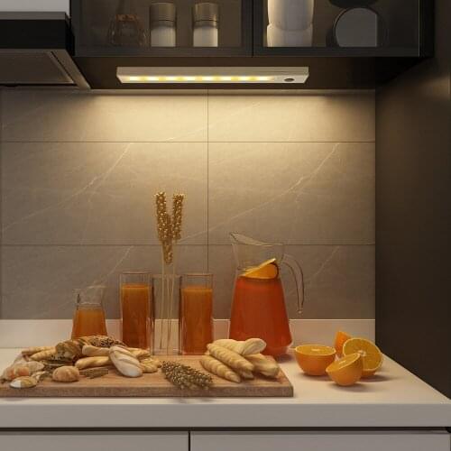 Under Cabinet LED Night Lights With PIR Motion Sensor Wireless Battery Lamp For Kitchen Cupboard Closet Wardrobe Home Lighting