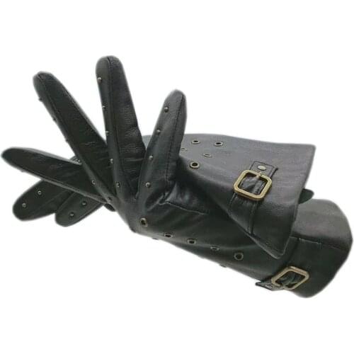 Winter ladies gloves fashion new goat skin wool lining gloves leather warmth beautiful free shipping touch screen plus size 2021