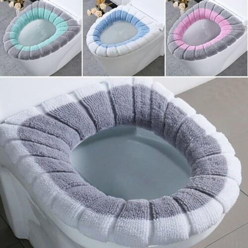 Bathroom Warmer Toilet Washable Soft Pad Seat Closestool Cover Lid Mat CushionToilet Cushion Toilet Seat Cushion Thickened