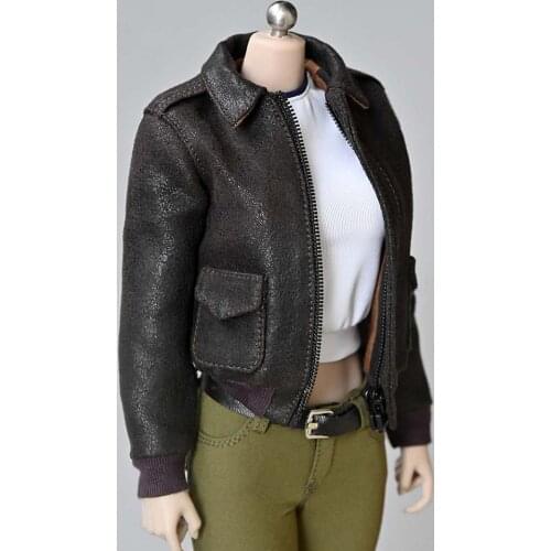 1/6 Soldier Clothes Model Accessories 12'' Action Figure Tbl Female Body Retro A2 Air Force Flight Jacket Can Be Friends Gift