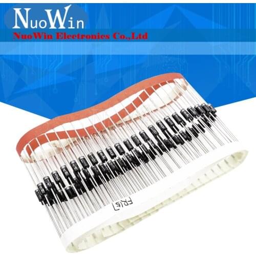 100pcs FR157 1.5A 1000V DO-15 Fast Recovery Rectifier Diode