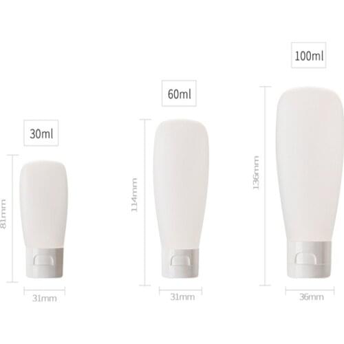 100pcs/lot 30ml 60ml 100ml Packing Press Bottle Shampoo Bath Contain Empty Tubes Cosmetic Cream Travel Lotion Containers Bottle