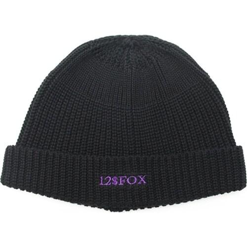 12$FOX Embroidery Beanie For Men Women Winter Hat Accessories Ladies Skullies Warm Knitted Beenie Hats Skullcap Short Watch Caps