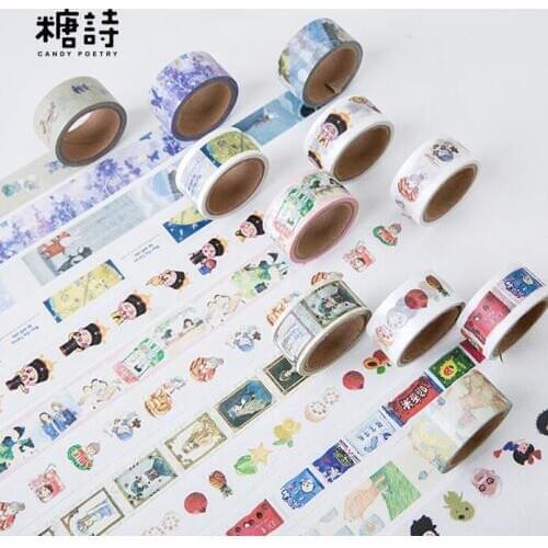 2CM Wide Lovely Cat Fruit Confidante Snacks Washi Tape DIY Scrapbooking Sticker Label Masking Tape School Office Supply