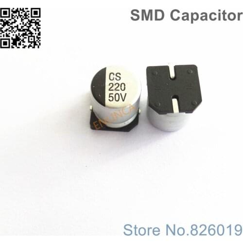 200pcs/lot 50V 220uf SMD Aluminum Electrolytic Capacitors size 10*10.5 220uf 50V