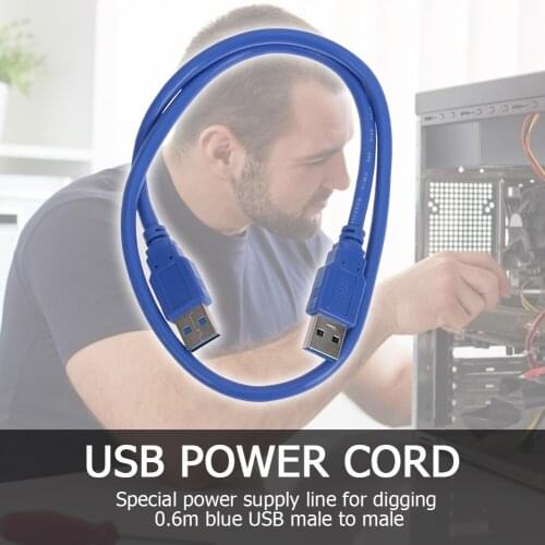 2021 Type A Male to USB Type A Male 0.6m USB A to USB A Cable for PCI-E Riser USB Fast Speed USB Extension Cable