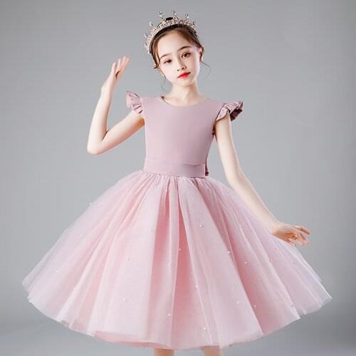 2021 Fashion Summer Elegant Evening Dress For Girls Mesh Dress Children Cosplay Princess Dress Baby Clothes For 3-10 Age